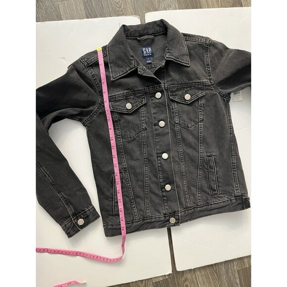 Gap Women’s  Denim Jacket Medium Wash XS Long Sleeve Button Down With Pockets - Picture 5 of 15